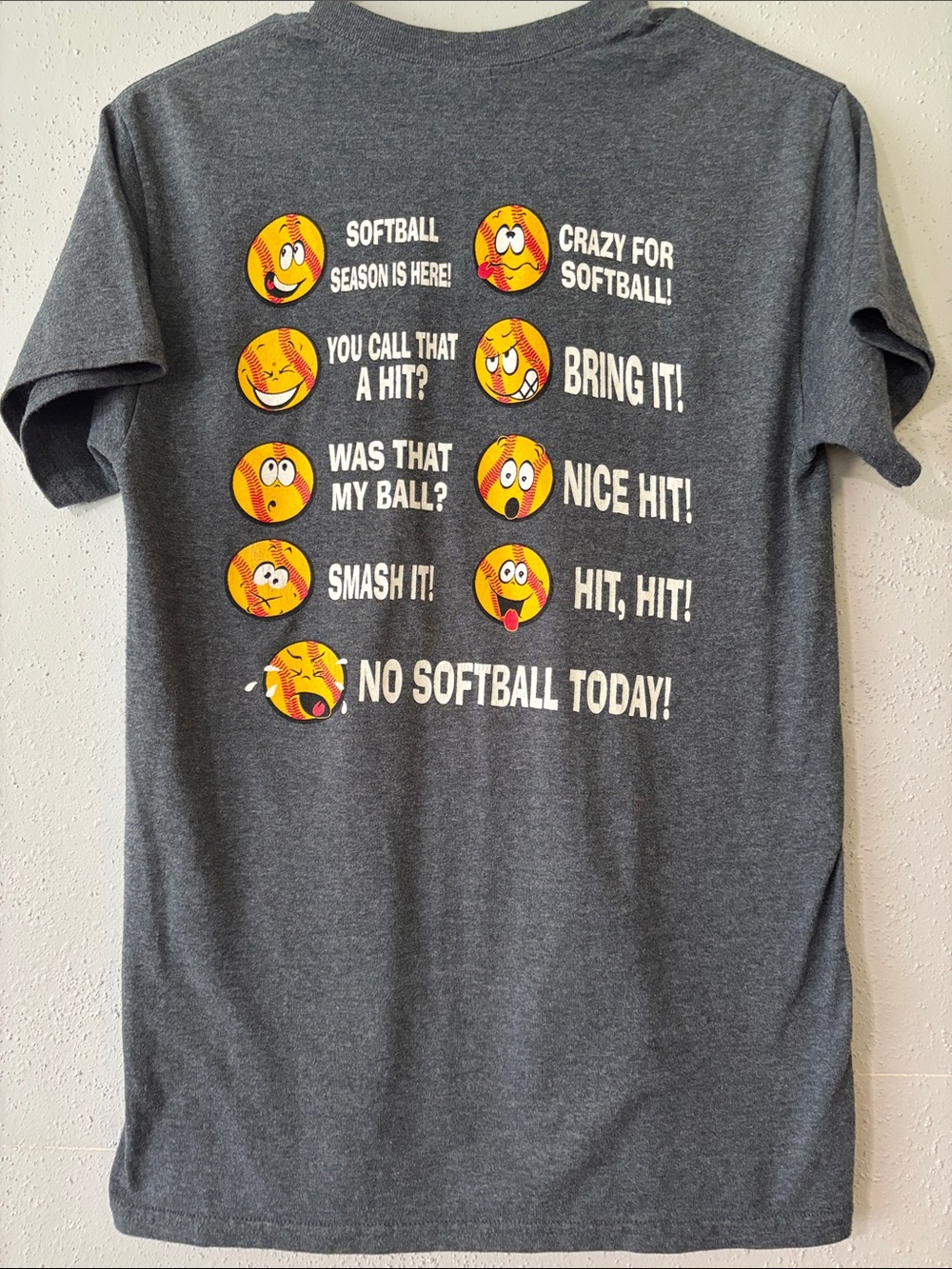 Simply Southern Gray Softball Graphic Short Sleeve Tee Size Small